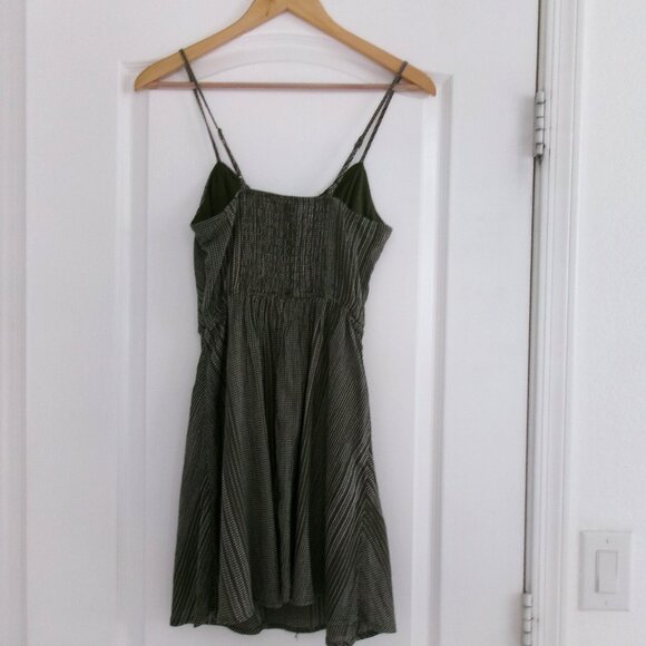 New Blue Rain Olive Green Skater Dress Francesca's NWT XS / S Spaghetti Straps - Picture 5 of 9